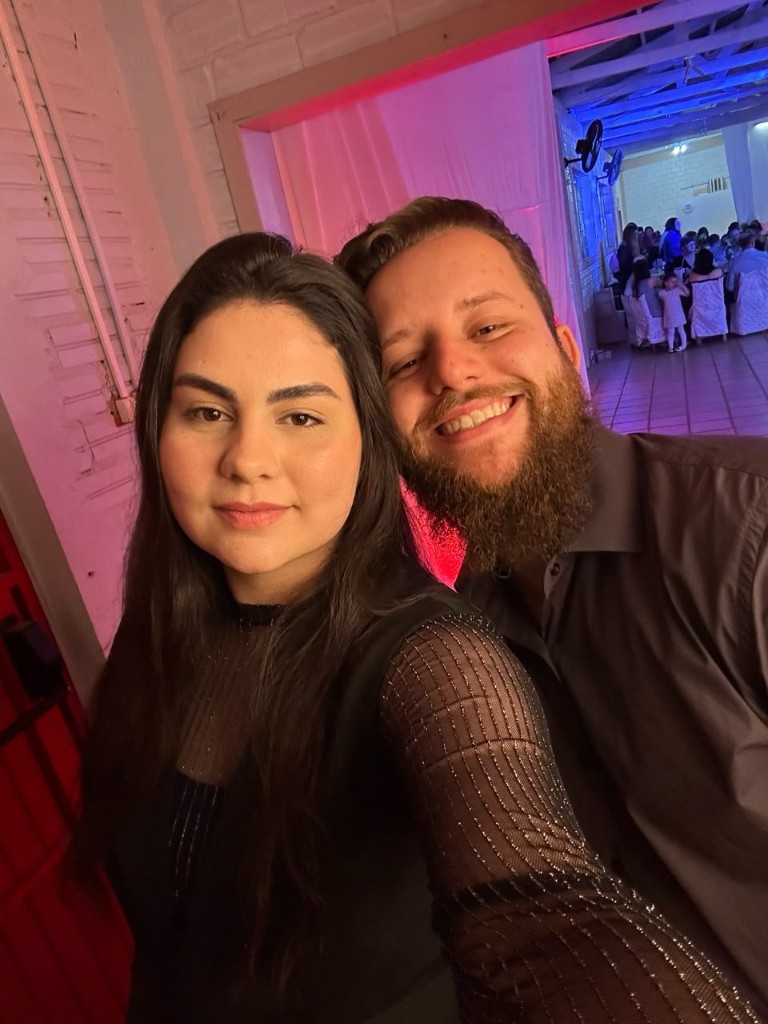 Maicon e Ana na festa